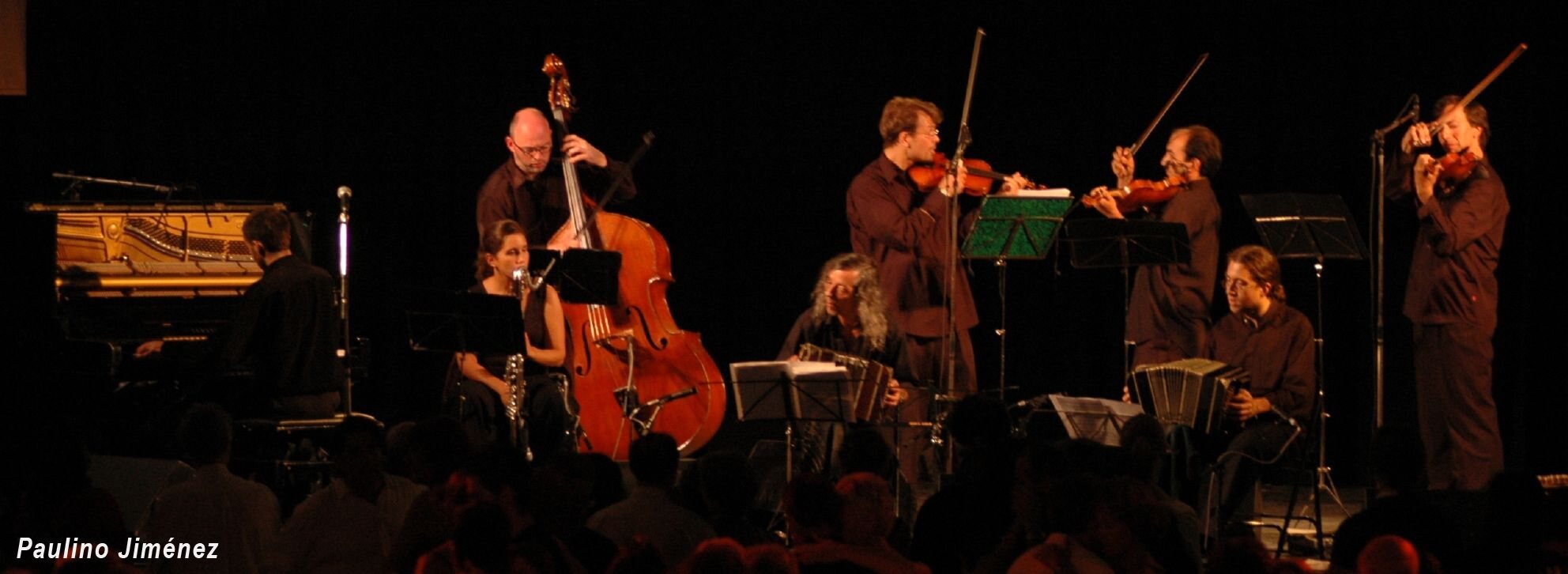 The orchestra on stage